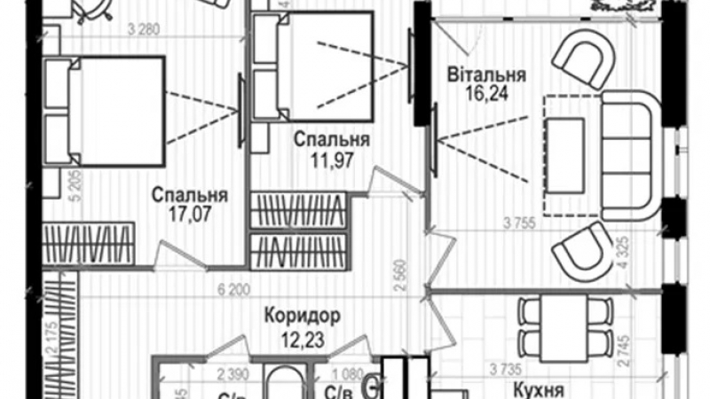 $79000 / Науки проспект 58, Киев, Киев / Продажа / Квартира / 78 кв.м. / 3 комнат