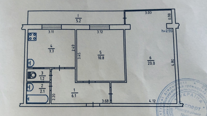 $48000 / Милютенко 28, Киев, Киев / Продажа / Квартира / 53 кв.м. / 2 комнат