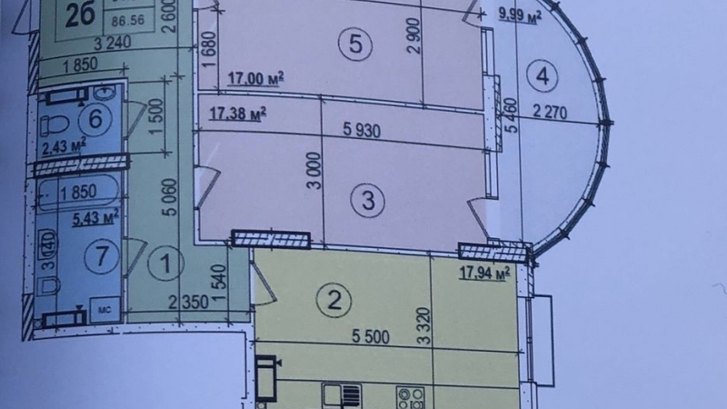 $137600 / Глубочицкая 73/77, Киев, Киев / Продажа / Квартира / 86 кв.м. / 2 комнат