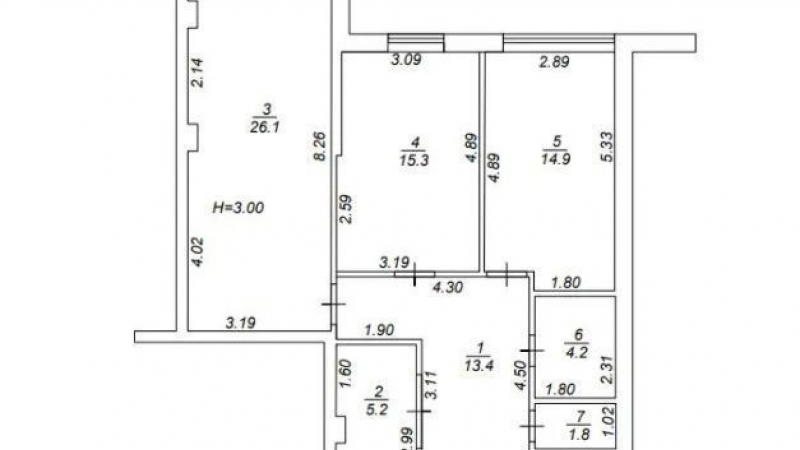 $179200 / Жилянская 68, Киев, Киев / Продажа / Квартира / 80 кв.м. / 3 комнат