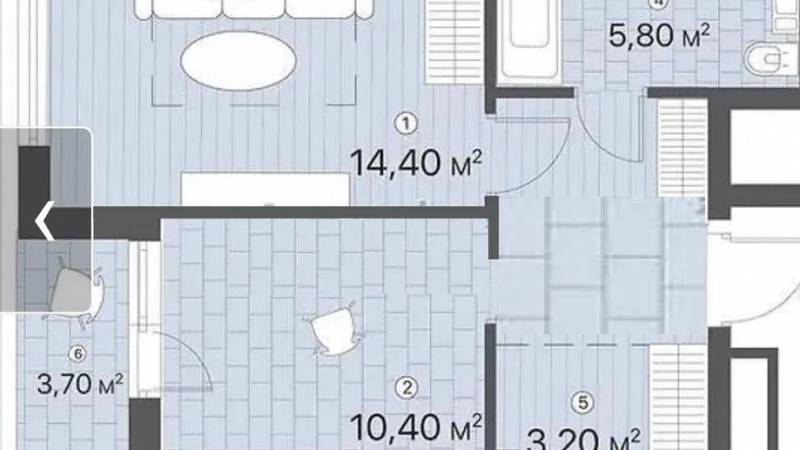 $56000 / Ревуцкого 40в, Киев, Киев / Продажа / Квартира / 42 кв.м. / 1 комнат