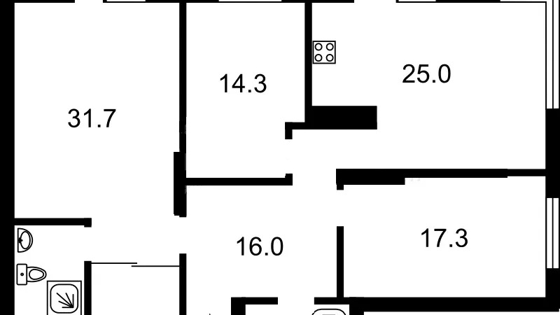 $239999 / Маккейна 1б, Киев, Киев / Продажа / Квартира / 118 кв.м. / 3 комнат