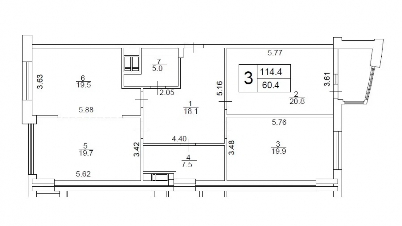 $311000 / Сапёрное поле 5, Киев, Киев / Продажа / Квартира / 120 кв.м. / 3 комнат
