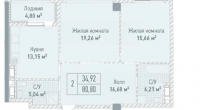 $189600 / Сапёрное поле 5а, Киев, Киев / Продажа / Квартира / 81 кв.м. / 2 комнат
